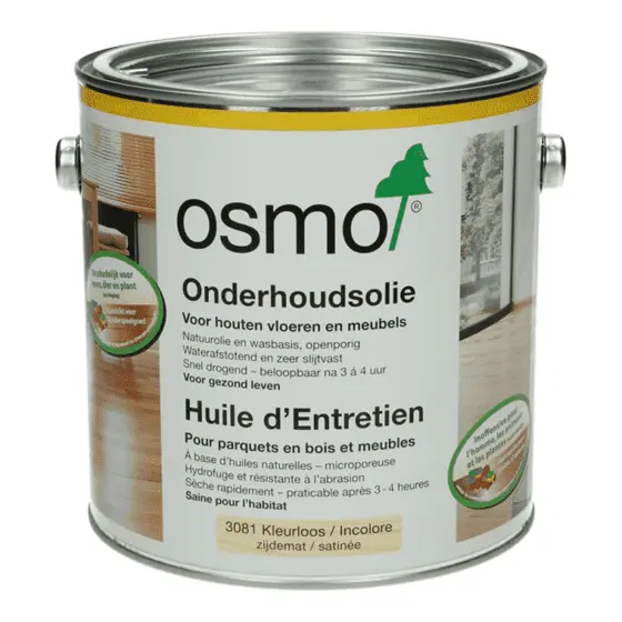 Soort vloer - OSMO-Onderhoudsolie-3081-Kleurloos-zijdemat-2,5-L-98255-1