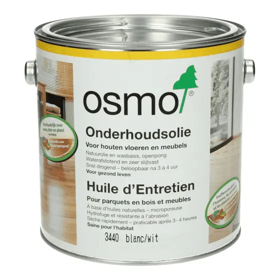 Soort vloer - OSMO-Onderhoudsolie-3440-Wit-transparant-2,5-L-98259-1